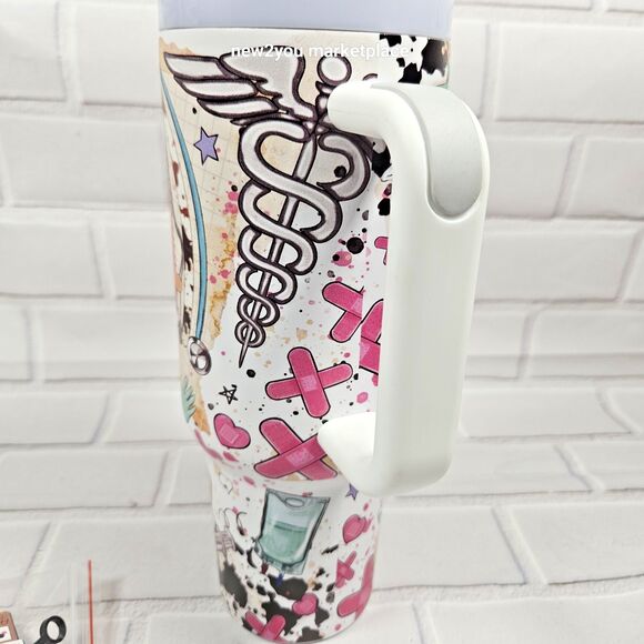 Nurse Tumbler 40 Oz Stainless Steel Travel Mug “ Nurse Gifts For Women Nurse Gif - Picture 14 of 16